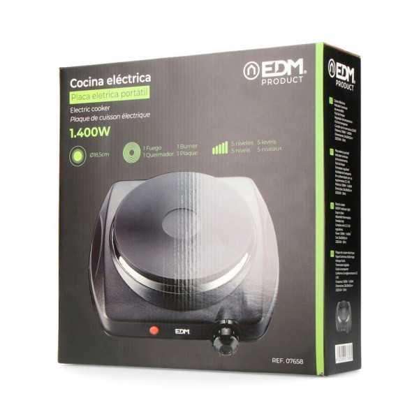 Cocina Electrica 1 Fuego CE/A13 1400 W Negra EDM