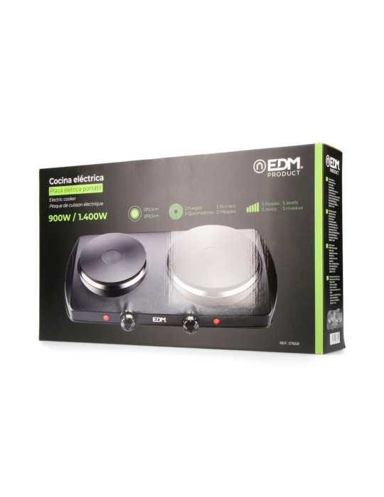 Cocina Electrica 2 Fuegos CE/A13 1400 W Negra EDM