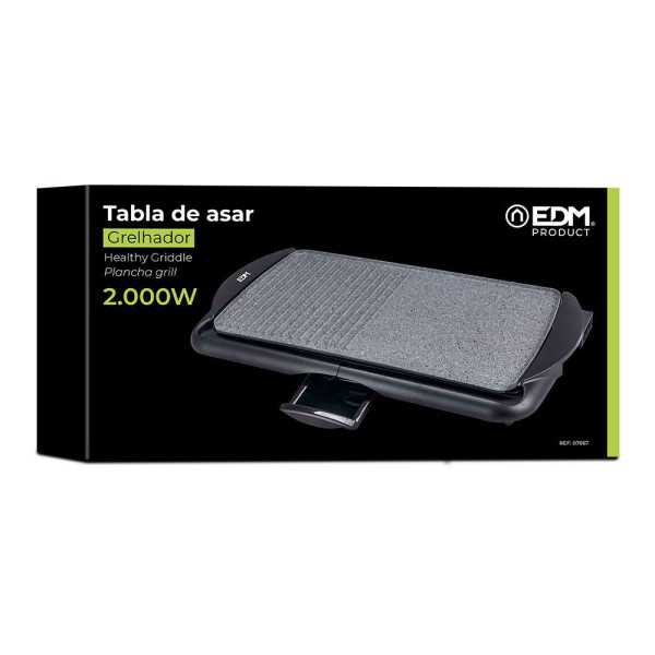 Tabla de Asar Efecto Piedra 2000 W 61,5 x 31 x 8 cm EDM