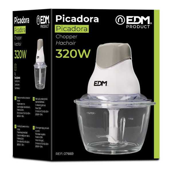 Picadora con Recipiente de Cristal 320 W EDM