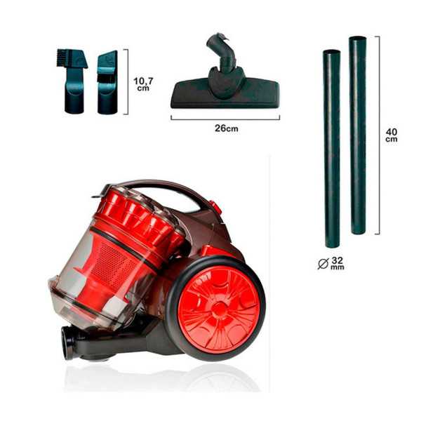 Aspirador sin Bolsa Multiciclonico Pequeño 2,2 l 700 W EDM