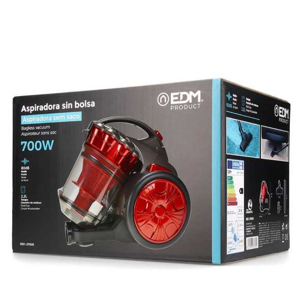 Aspirador sin Bolsa Multiciclonico Pequeño 2,2 l 700 W EDM