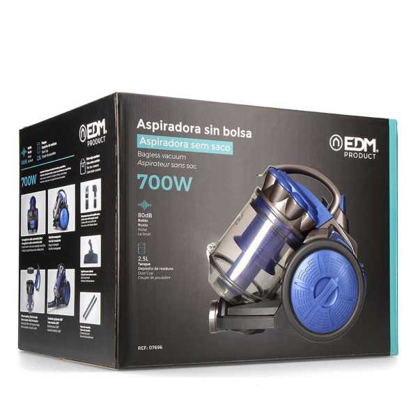 Aspiradora sin Bolsa Multiciclonico Clase "A" 700 W 2,5 L EDM