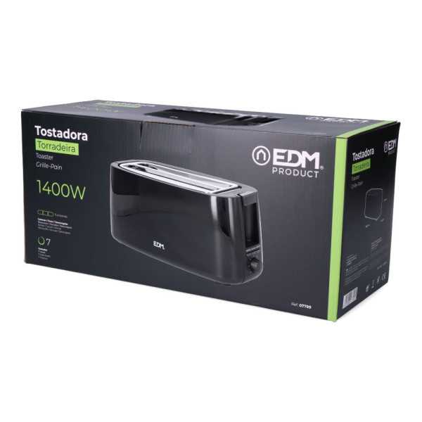 Tostadora Doble Ranura Larga Black Design, 1400 W EDM