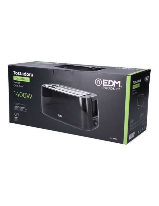 Tostadora Doble Ranura Larga Black Design, 1400 W EDM