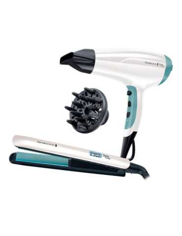 Secador + Plancha Shine Therapy REMINGTON
