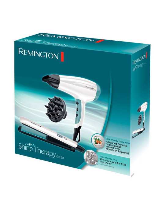 Secador + Plancha Shine Therapy REMINGTON