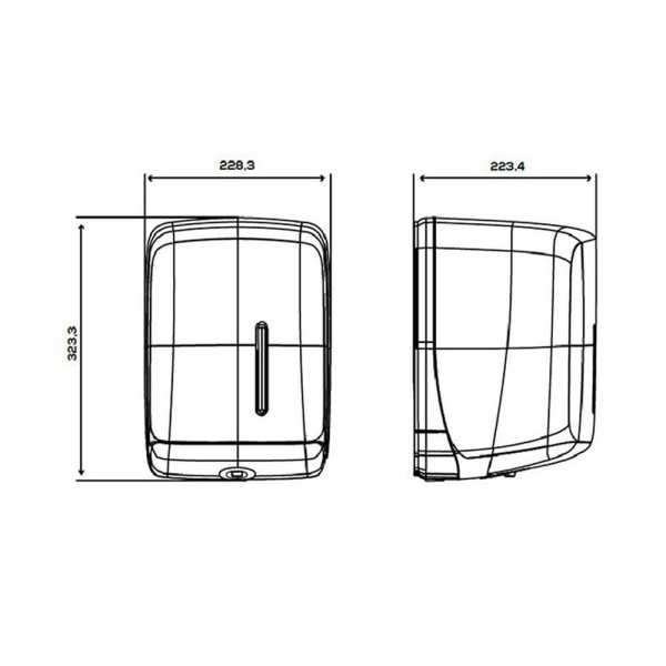 Dispensador Papel Mecha Timeless ABS Reciclado Negro JOFEL