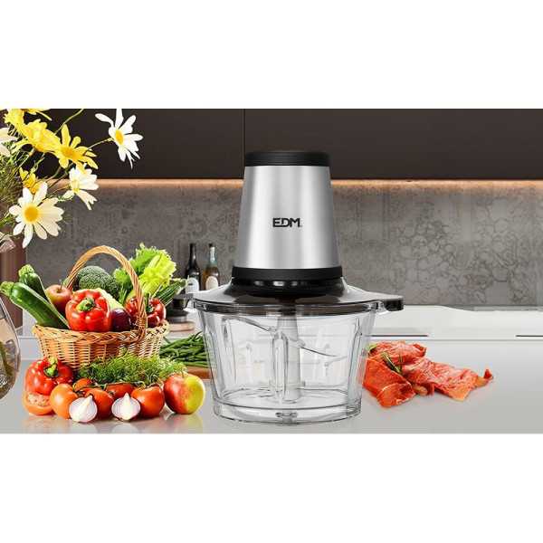 Picadora de Acero Inoxidable 350 W 1,8 l EDM