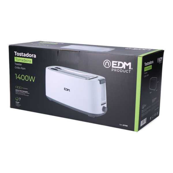 Tostadora Doble Ranura Larga White Design 1400 W EDM