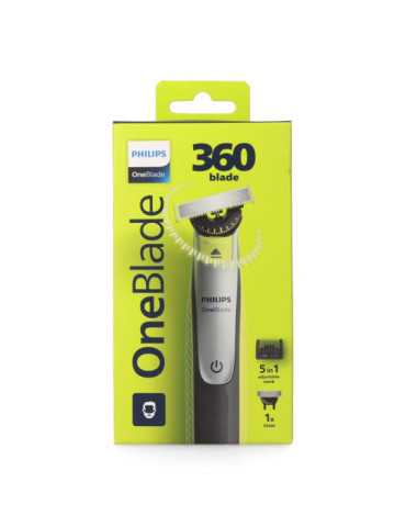 Afeitadora One Blade 360°, con Peine Ajustable 5 en 1, Resistente al Agua PHILIPS
