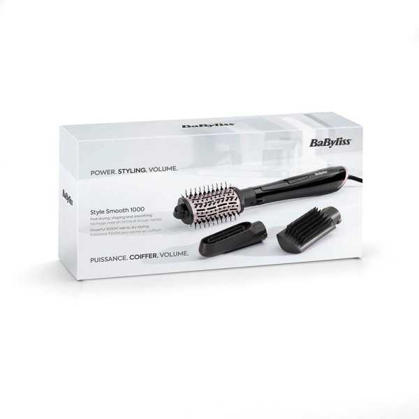 Cepillo de Aire Style Smooth 1000 W Iónico con 3 Accesorios BABYLISS