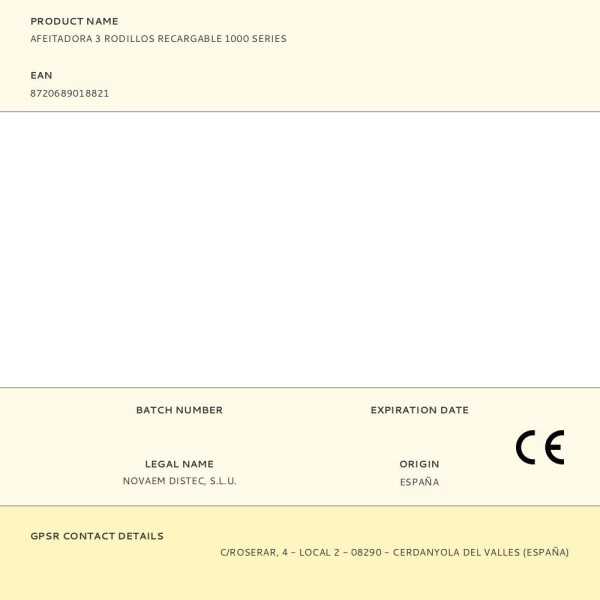 Afeitadora 3 Rodillos Recargable 1000 Series PHILIPS