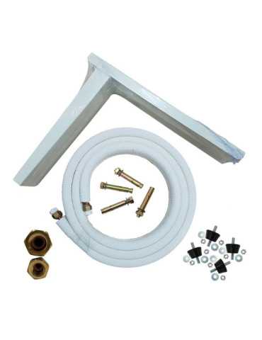 Kit Fijacion A Pared AA, Tubo+escuadras+silentblocks+tornilleria HTW