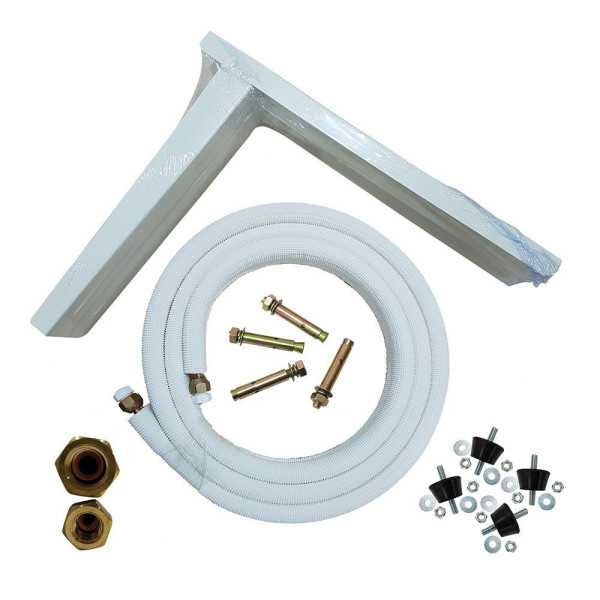 Kit Fijacion A Pared AA, Tubo+escuadras+silentblocks+tornilleria HTW
