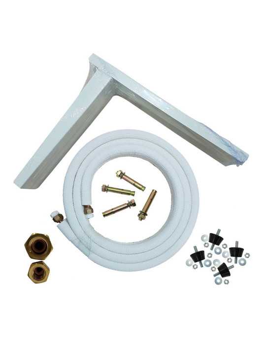 Kit Fijacion A Pared AA, Tubo+escuadras+silentblocks+tornilleria HTW