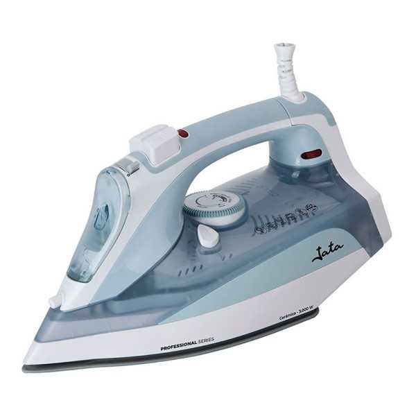 Plancha de Vapor Cerámica, Azul y Blanca, 3000 W JATA HOGAR