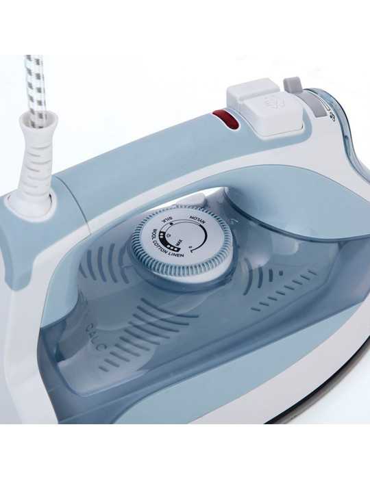 Plancha de Vapor Cerámica, Azul y Blanca, 3000 W JATA HOGAR