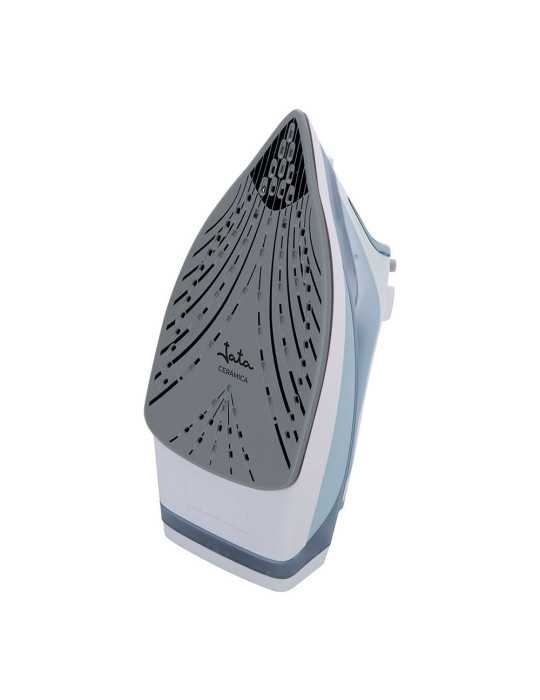 Plancha de Vapor Cerámica, Azul y Blanca, 3000 W JATA HOGAR