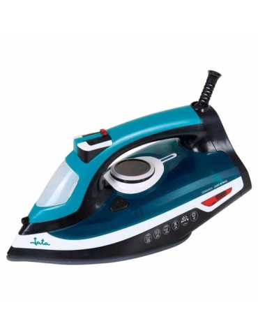 Plancha de Vapor Cerámica, Azul y Blanca, 2400 W JATA HOGAR