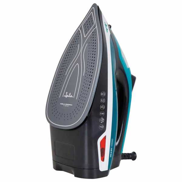Plancha de Vapor Cerámica, Azul y Blanca, 2400 W JATA HOGAR