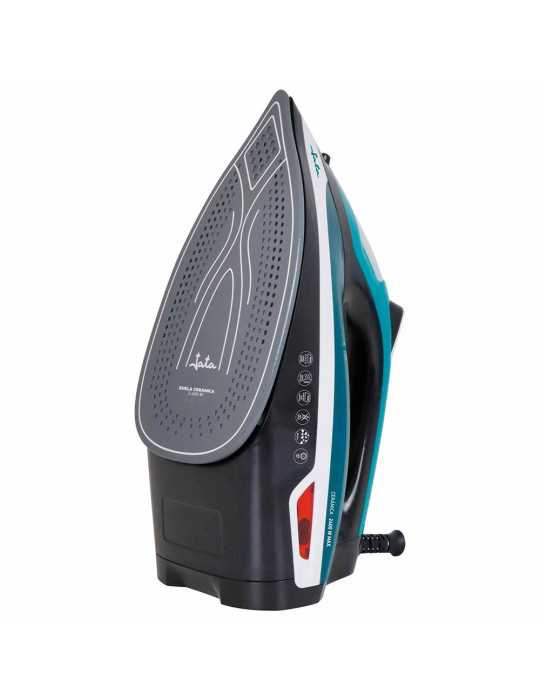 Plancha de Vapor Cerámica, Azul y Blanca, 2400 W JATA HOGAR