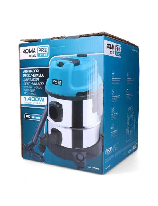 Aspirador Seco / Húmedo 1400 W con Cable 4,5 m KOMA TOOLS