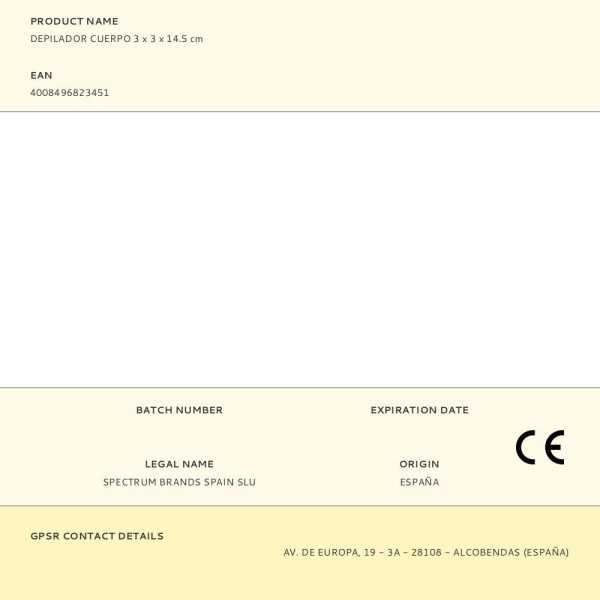 Depiladora Corporal 3 x 3 x 14,5 cm REMINGTON