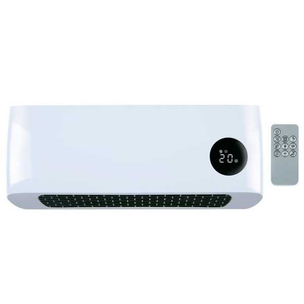 Calefactor de Pared 1000/2000 W, Blanco 42 x 10,5 x 17,5 cm ALPINA