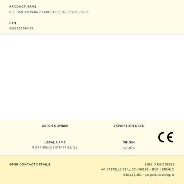 Dispositivo para Picaduras de Insectos Usb-C BASICS