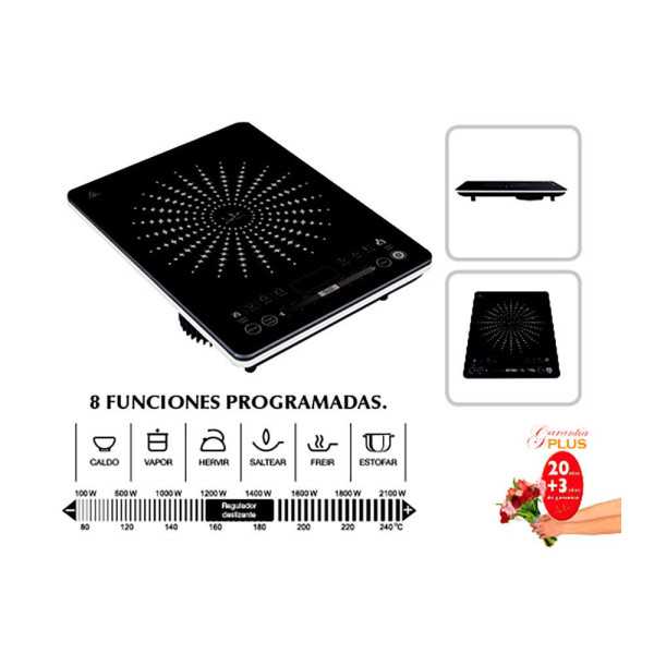 Placa de Inducción 2100 W JATA HOGAR