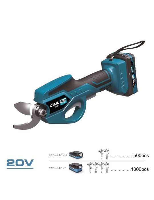 Kit Tijera Poda 20 V con Batería y Cargador KOMA TOOLS