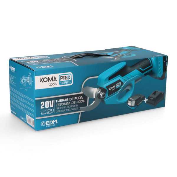 Kit Tijera Poda 20 V con Batería y Cargador KOMA TOOLS