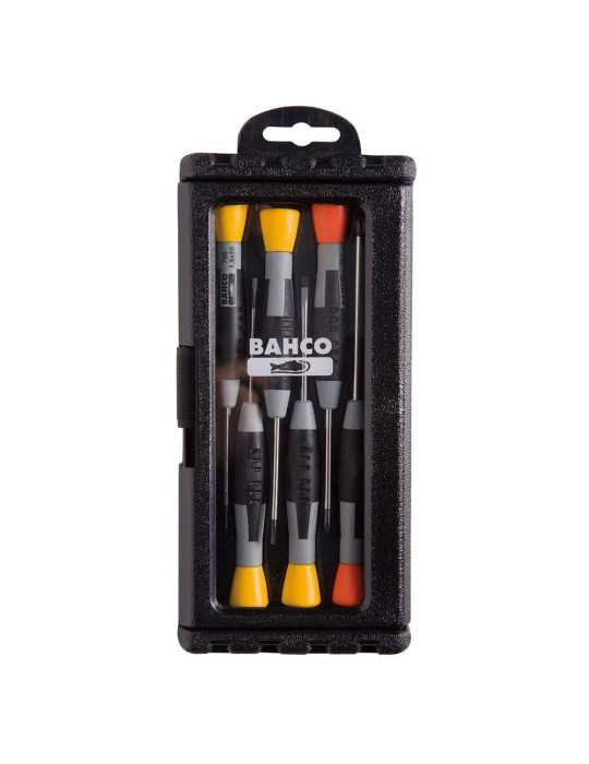 Destornilladores de Precisión Ranurados/Phillips, 1,5-3 mm / PH0-PH1, 6 Piezas BAHCO