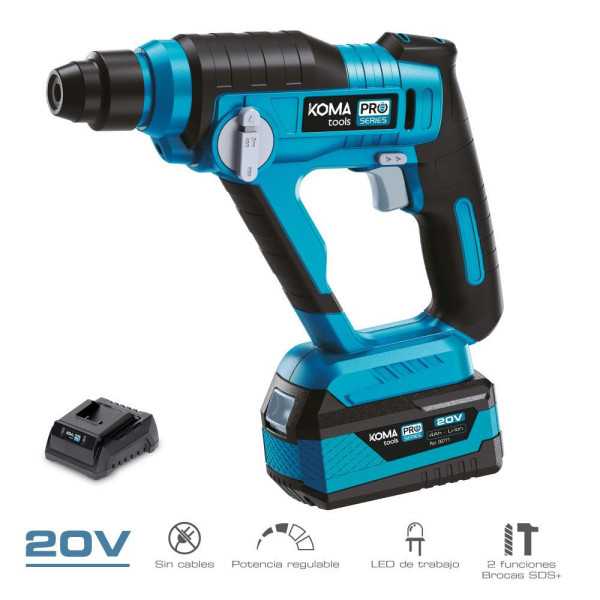 Kit Martillo Percutor Compacto 20 V con Batería 4Ah y Cargador KOMA TOOLS