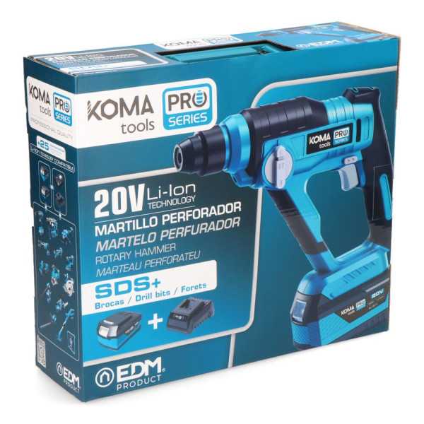 Kit Martillo Percutor Compacto 20 V con Batería 4Ah y Cargador KOMA TOOLS
