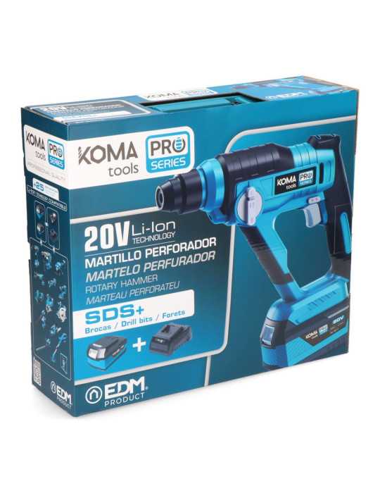 Kit Martillo Percutor Compacto 20 V con Batería 4Ah y Cargador KOMA TOOLS
