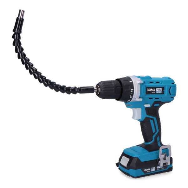 Kit Taladro Atornillador 20 V con 40 Accesorios, Batería 2.0Ah y Cargador KOMA TOOLS