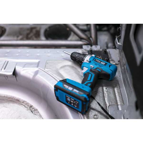 Kit Taladro Atornillador 20 V con 40 Accesorios, Batería 2.0Ah y Cargador KOMA TOOLS