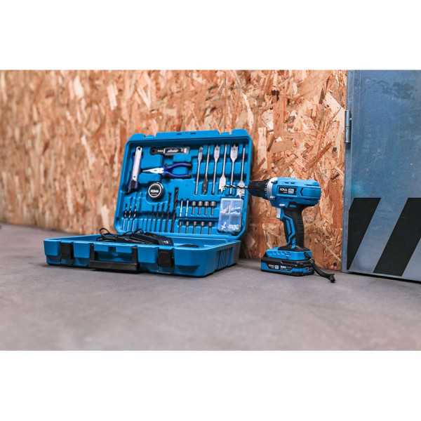Kit Taladro Atornillador 20 V con 70 Accesorios, Batería 2.0Ah y Cargador KOMA TOOLS