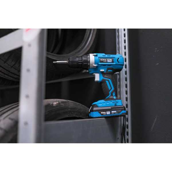 Kit Taladro Atornillador 20 V con 70 Accesorios, Batería 2.0Ah y Cargador KOMA TOOLS