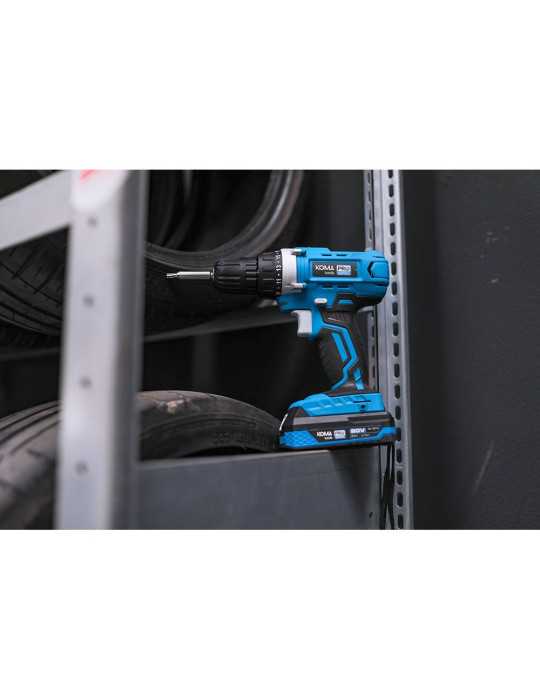 Kit Taladro Atornillador 20 V con 70 Accesorios, Batería 2.0Ah y Cargador KOMA TOOLS