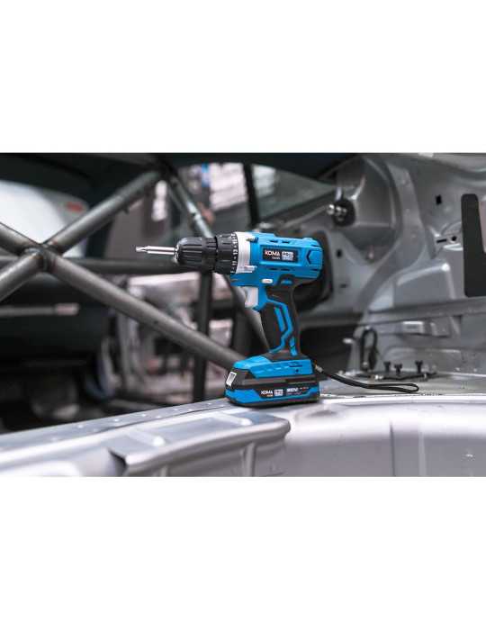 Kit Taladro Atornillador 20 V con 70 Accesorios, Batería 2.0Ah y Cargador KOMA TOOLS