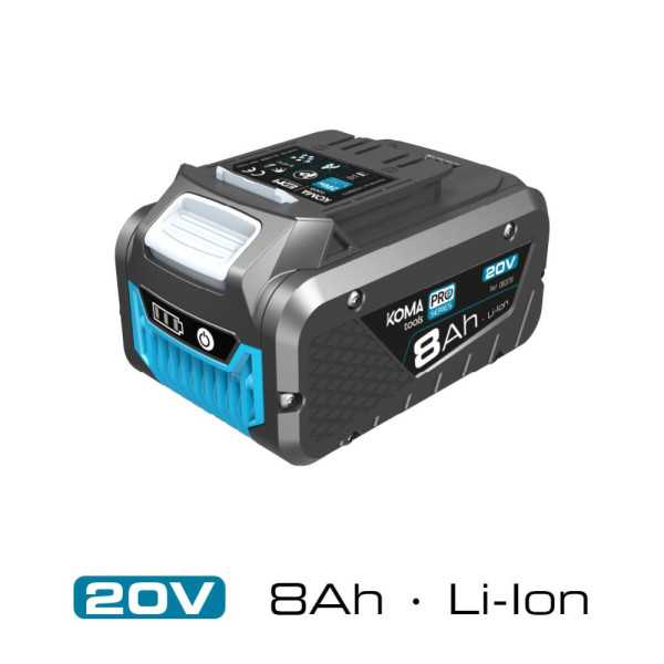 Batería Li-Ion 20 V 8.0 Ah 12,5 x 8 x 7 cm KOMA TOOLS