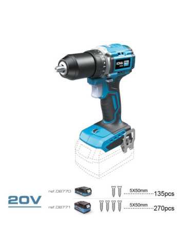 Taladro Atornillador Compacto Brushless 20 V sin Batería Ni Cargador KOMA TOOLS 2