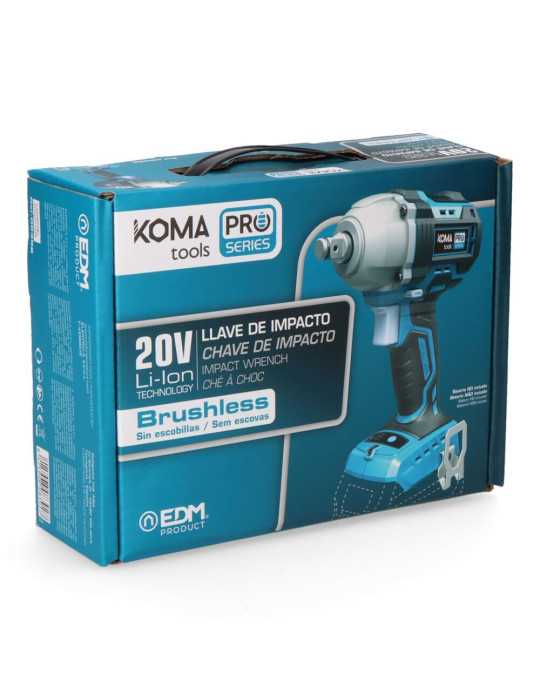 Llave de Impacto Brushless 20 V 450 Nm sin Batería Ni Cargador KOMA TOOLS