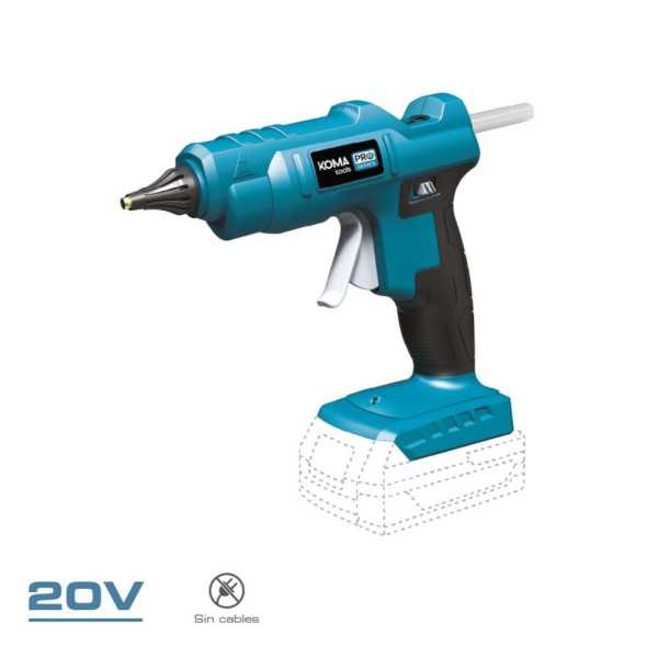Pistola Termofusible 20 V Barra de Silicona de Ø11 mm KOMA TOOLS