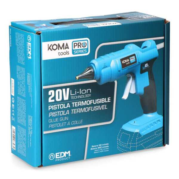 Pistola Termofusible 20 V Barra de Silicona de Ø11 mm KOMA TOOLS