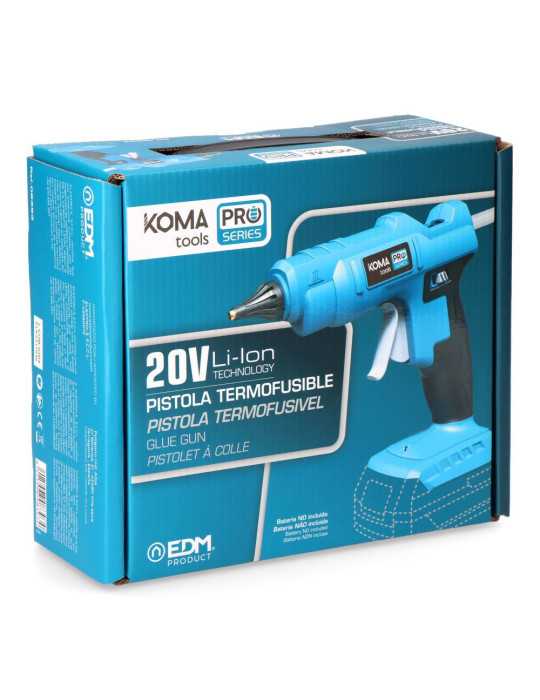 Pistola Termofusible 20 V Barra de Silicona de Ø11 mm KOMA TOOLS
