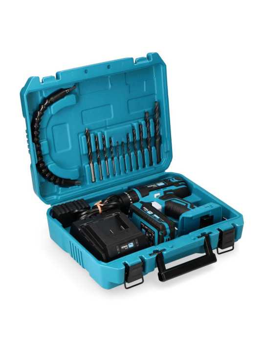 Kit Taladro Percutor Atornillador 20 V con Bateria 2.0Ah y Cargador KOMA TOOLS